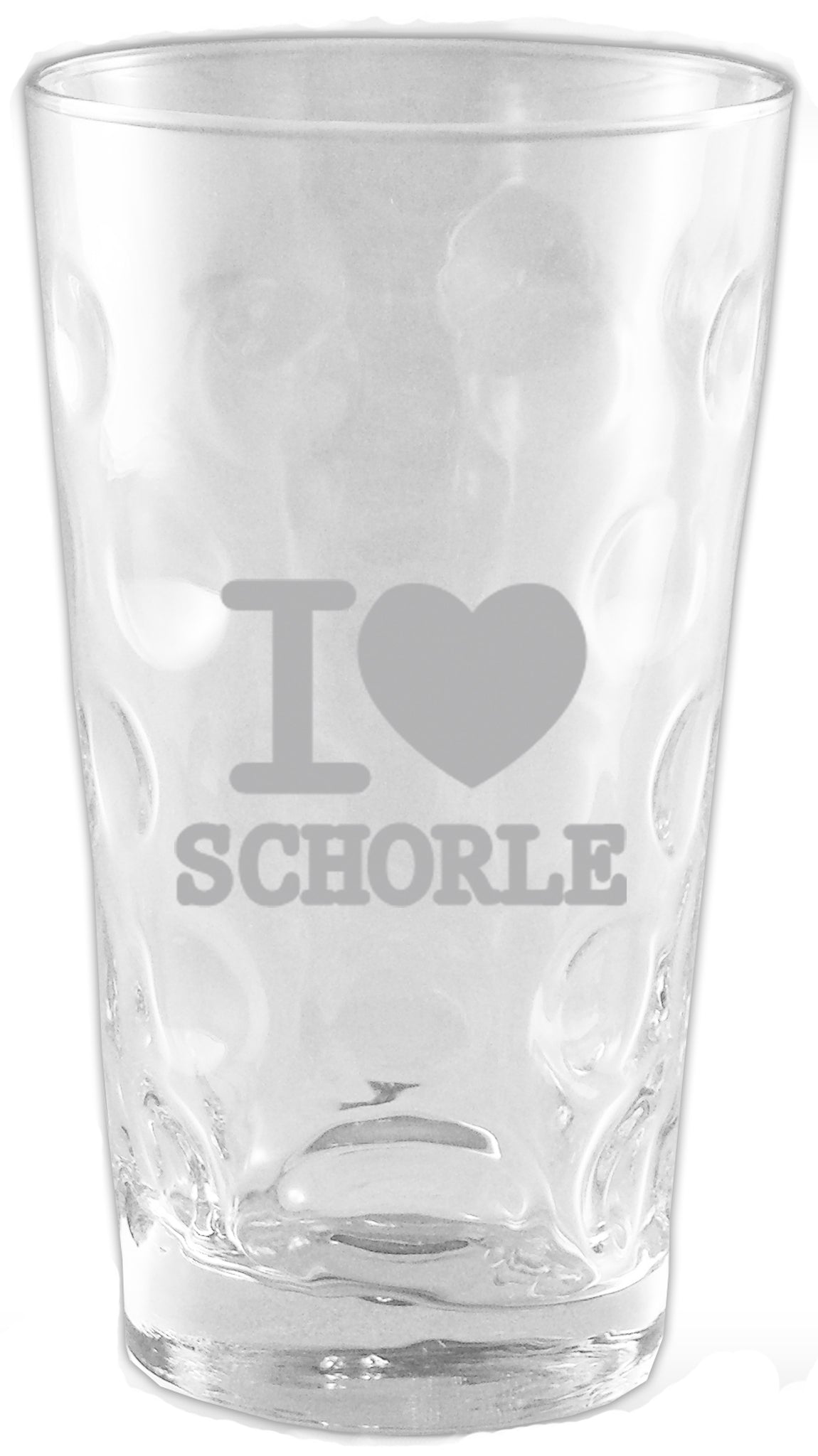 Dubbeglas - I Love Schorle - Glasgravur