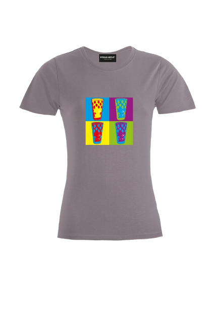 Pfalzshirt mit bunten Dubbegläsern auf grauem Pfalz T-Shirt der Marke Pfalz-Kult für Pfälzer  und Pfalzliebhaber