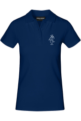 Elwetritsch Polohemd für Damen in blau. Pfalzliebe - Pfalzshirts von Pfalzkult aus Bad Dürkheim  