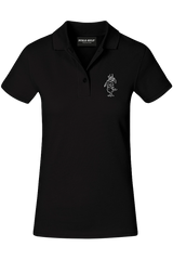 Elwetritsch Polohemd für Damen in schwarz. Pfalzliebe - Pfalzshirts von Pfalzkult aus Bad Dürkheim  