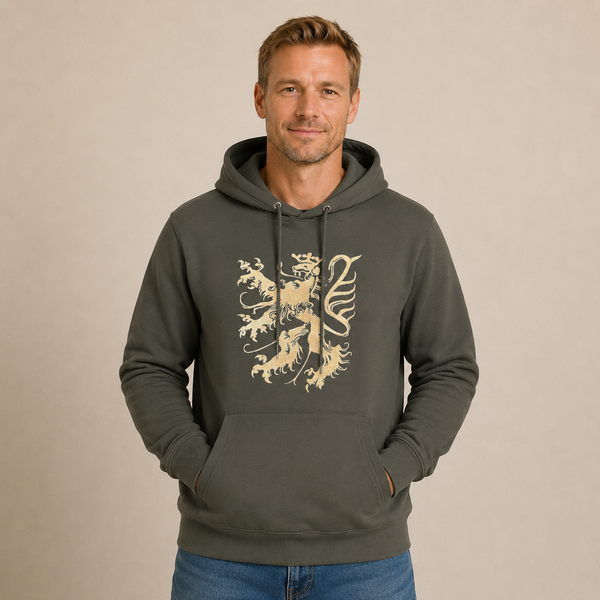 Pfälzer Löwe - Hoodie Stick Unisex khaki / gold
