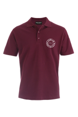 Rotes Herren Polohemd mit dem Aufdruck "Echter Kurpfälzer" von Pfalz-Kult. Trendige Mode aus der Pfalz für Pälzr.