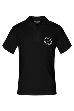 Schwarz Herren Polohemd mit dem Aufdruck "Echter Kurpfälzer" von Pfalz-Kult. Trendige Mode aus der Pfalz für Pälzr.