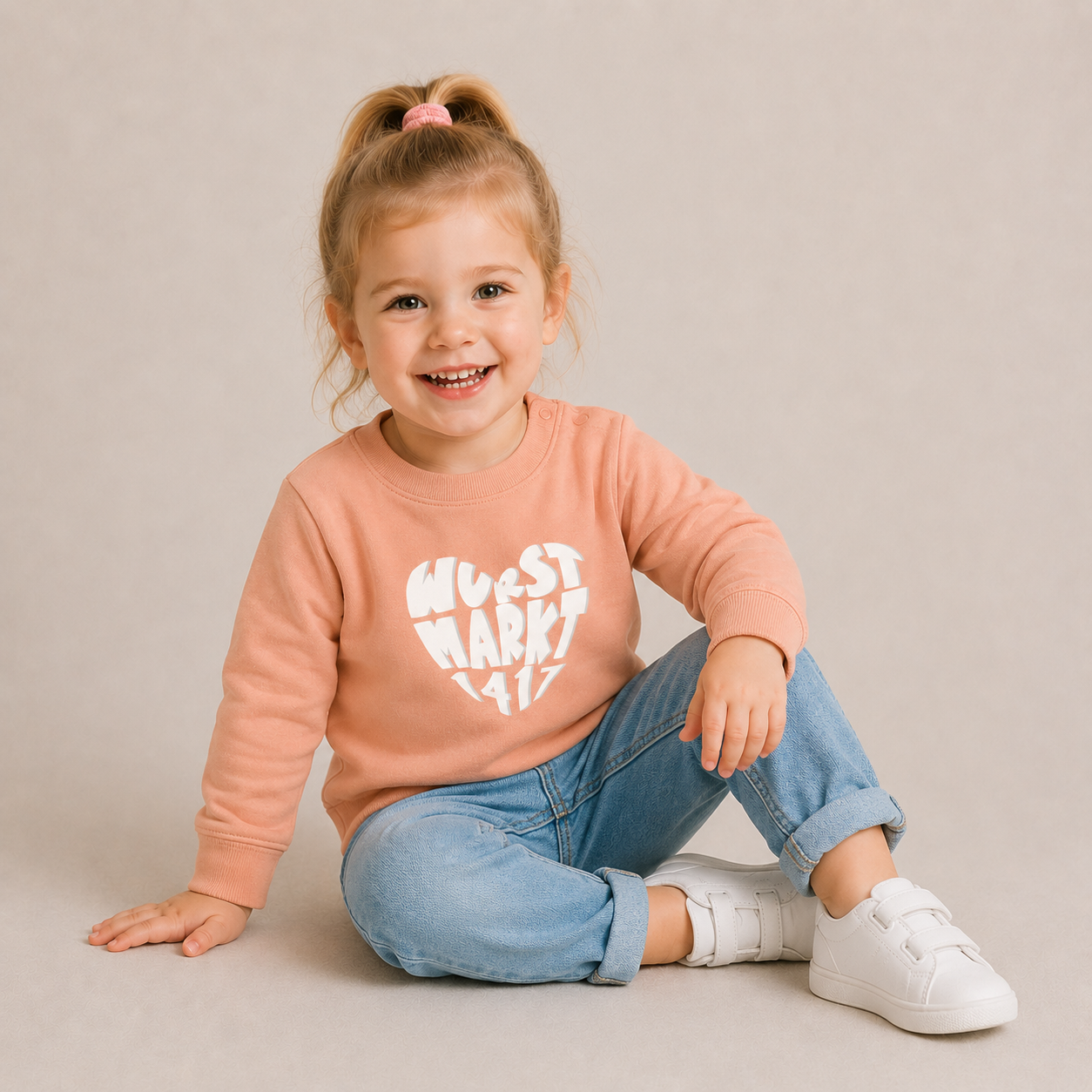 Wurstmarkt-Herz weiß - Baby Sweater