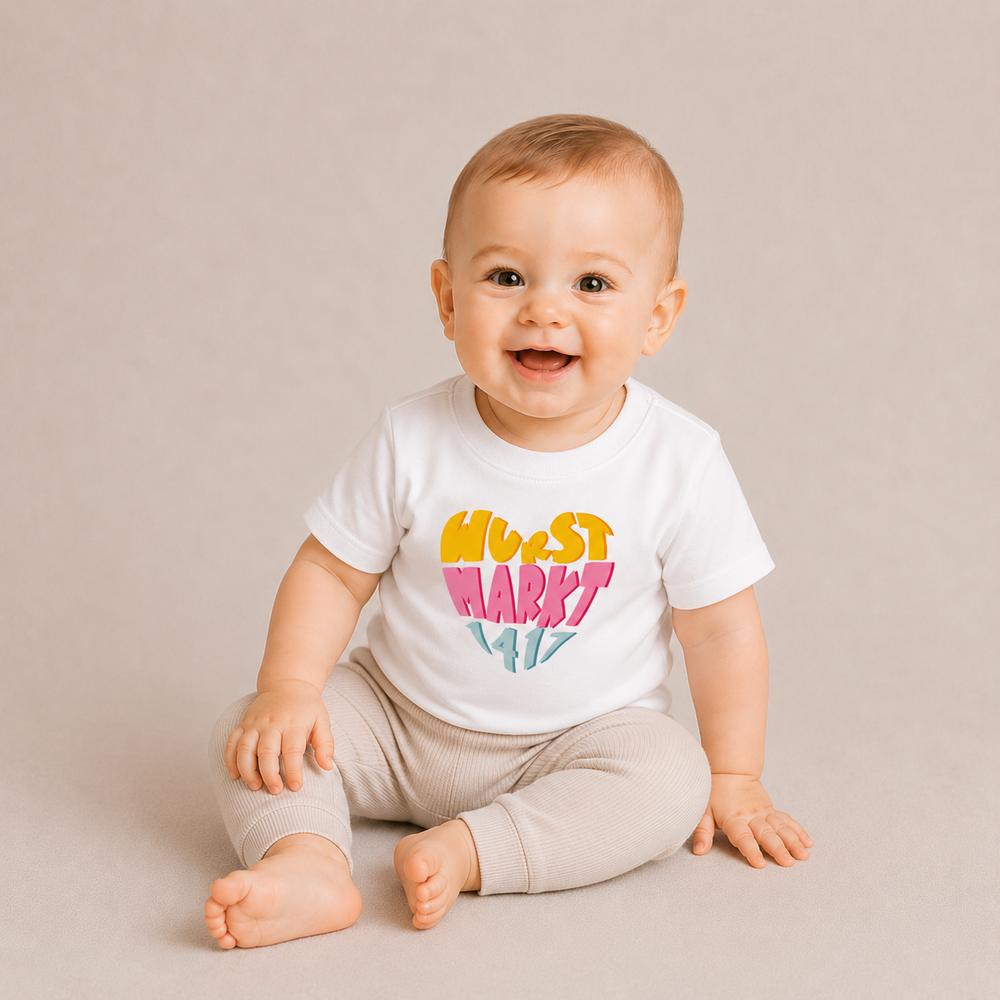 Wurstmarkt-Herz bunt - Baby T-Shirt