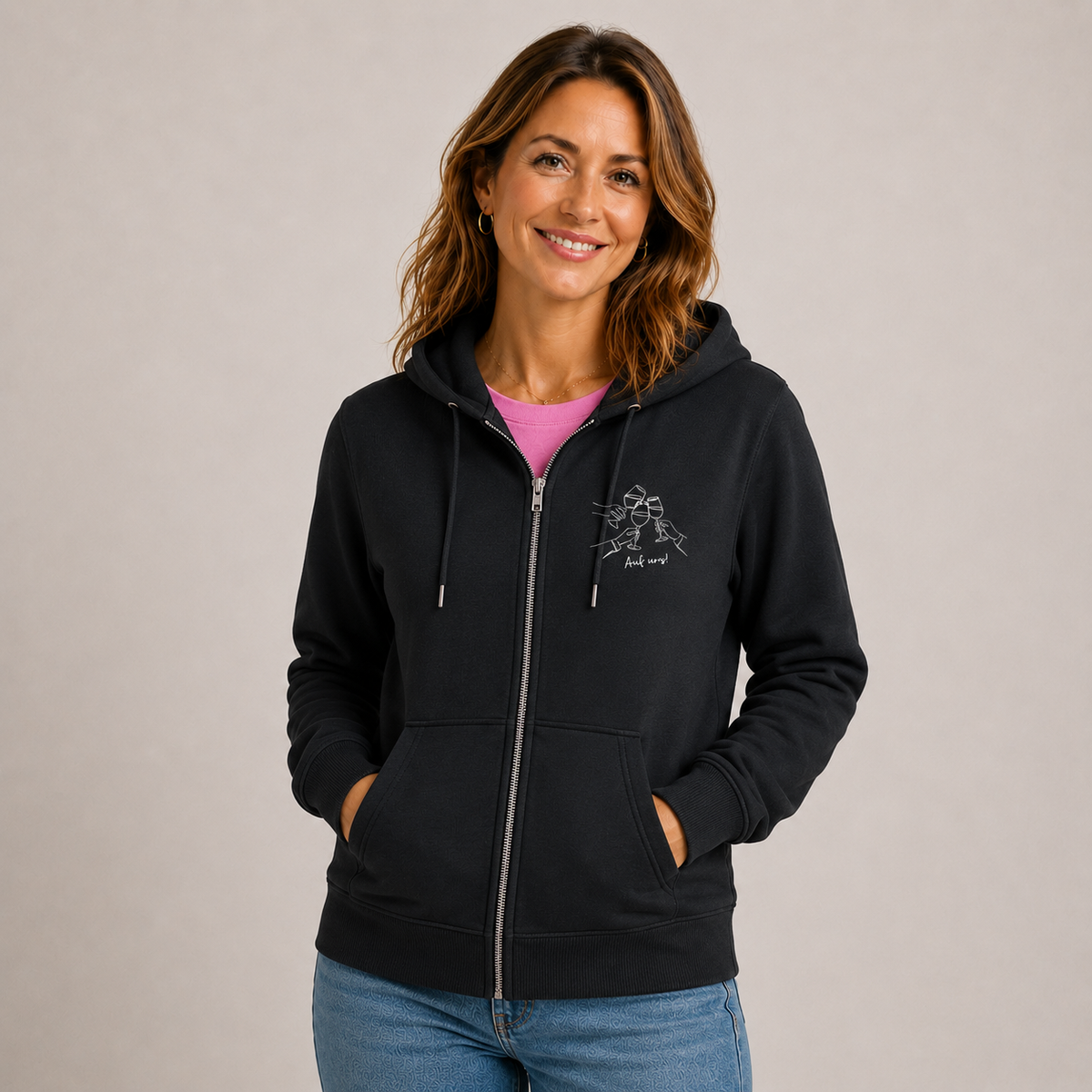 Auf uns - Zip-Hoodie Unisex