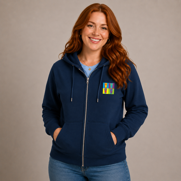 Dubbe bunt - Zip-Hoodie Unisex