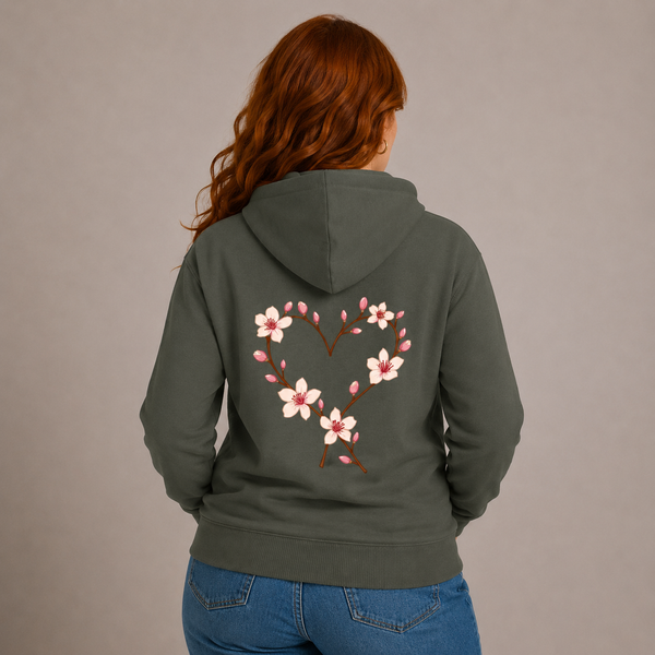 Mandelblüte - Zip-Hoodie Unisex