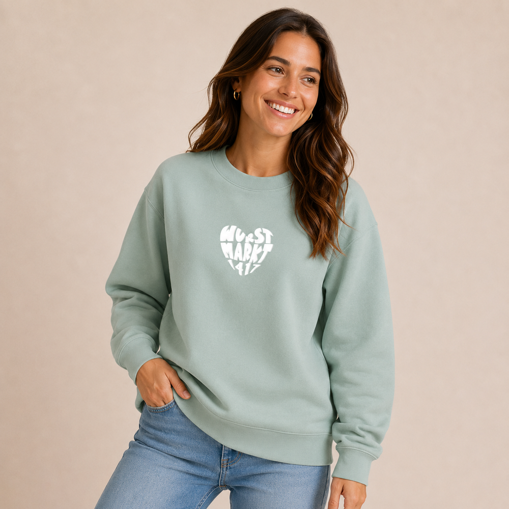 Wurstmarkt-Herz weiß - Sweater Unisex