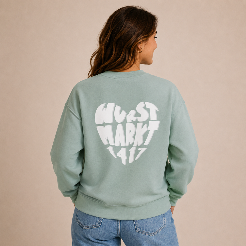Wurstmarkt-Herz weiß - Sweater Unisex