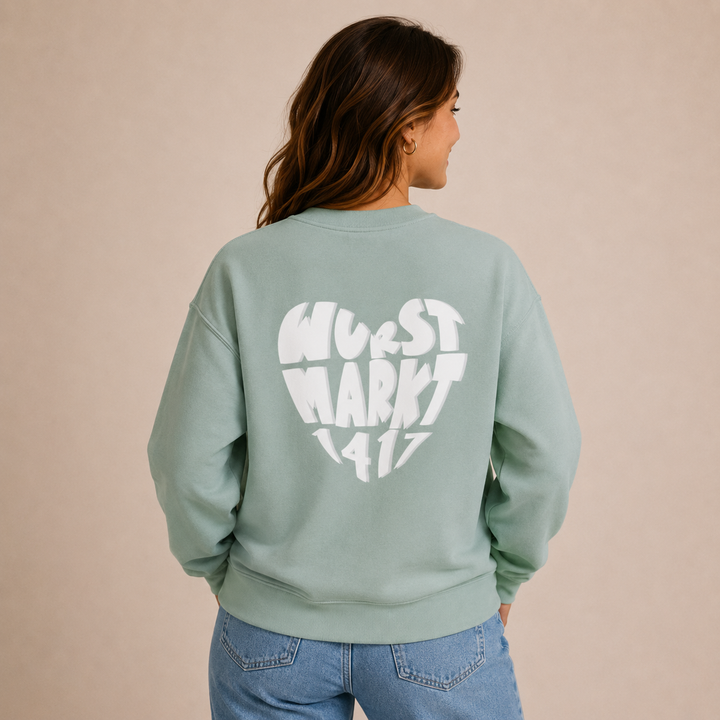 Wurstmarkt-Herz weiß - Sweater Unisex