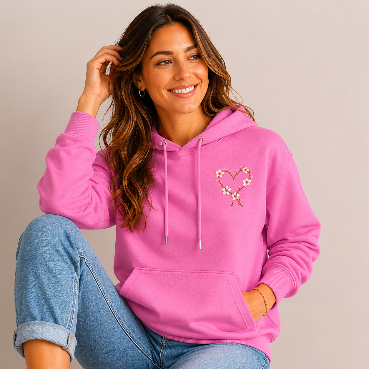 Mini Mandelblüte - Hoodie Unisex