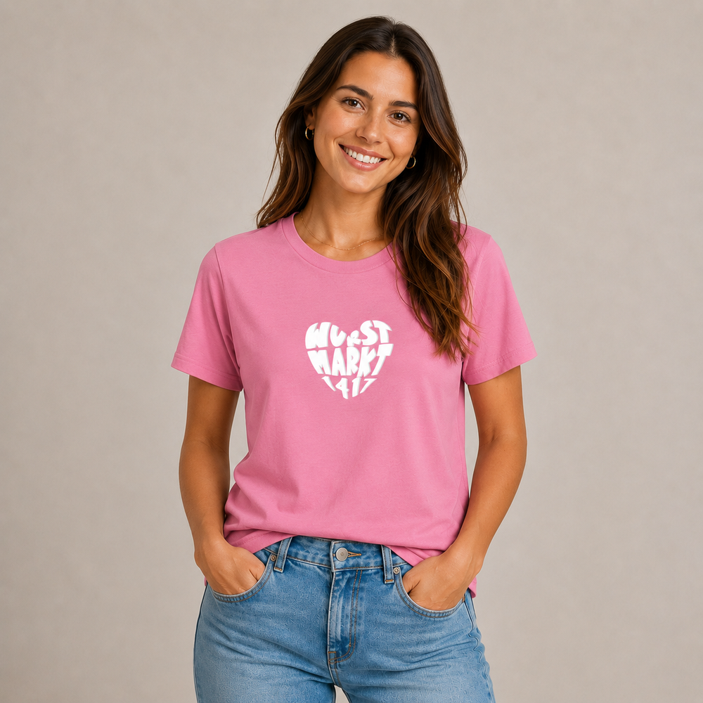 Wurstmarkt-Herz weiß - T-Shirt Unisex