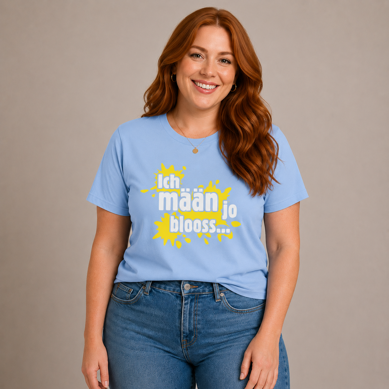 Ich mäan jo blooss (gelb) - T-Shirt Unisex  - T-Shirt Unisex