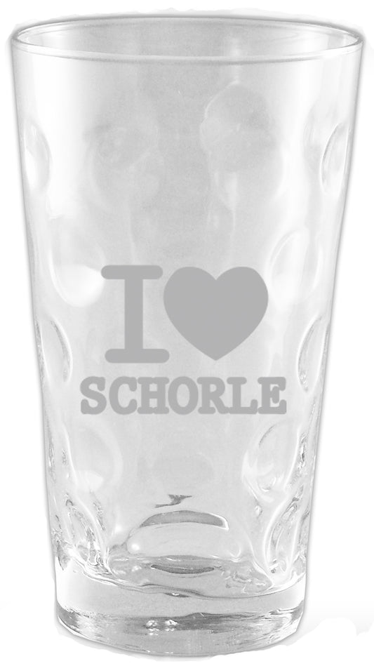 Dubbeglas - I Love Schorle - Glasgravur