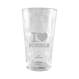 Dubbeglas - I Love Schorle - Glasgravur