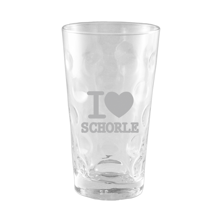 Dubbeglas - I Love Schorle - Glasgravur