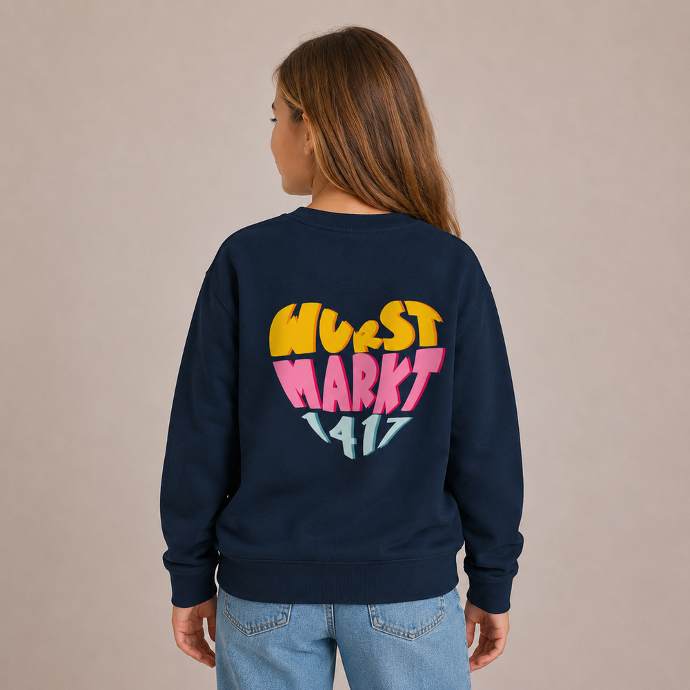 Wurstmarkt-Herz bunt - Kinder Sweater