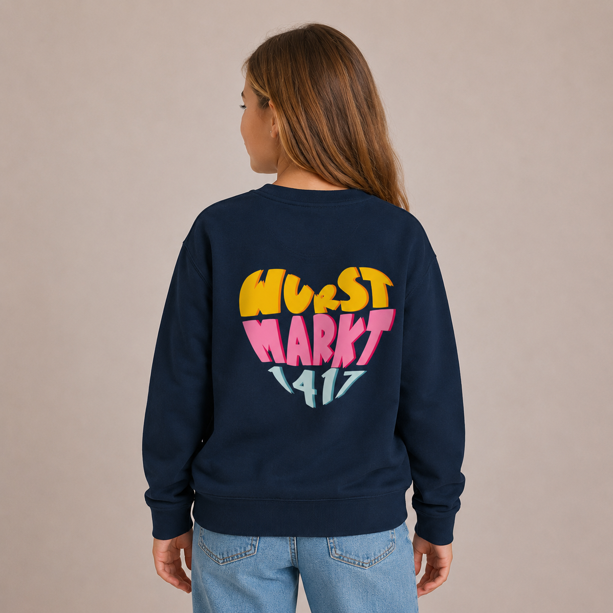 Wurstmarkt-Herz bunt - Kinder Sweater
