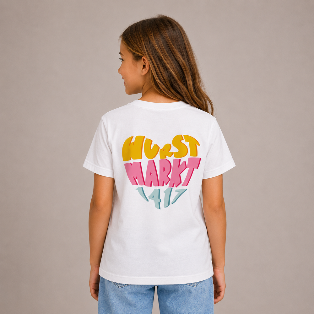 Wurstmarkt-Herz bunt - Kinder T-Shirt