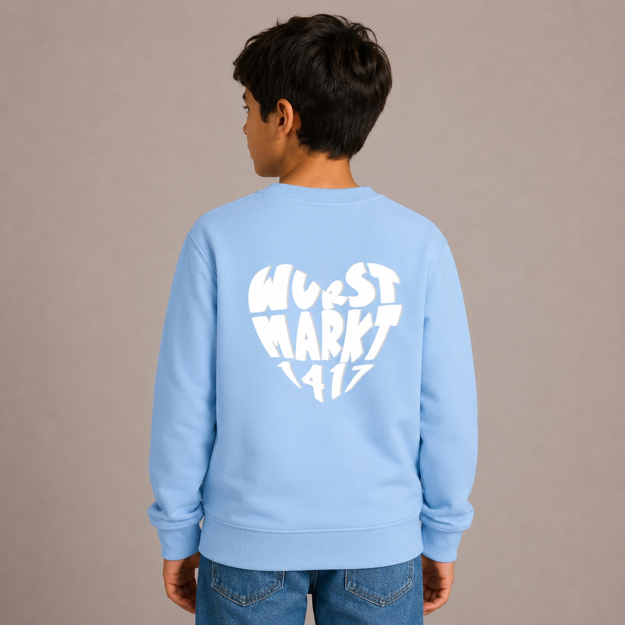 Wurstmarkt-Herz weiß - Kinder Sweater