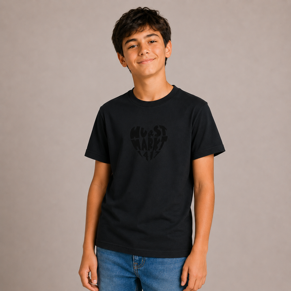 Wurstmarkt-Herz schwarz - Kinder T-Shirt