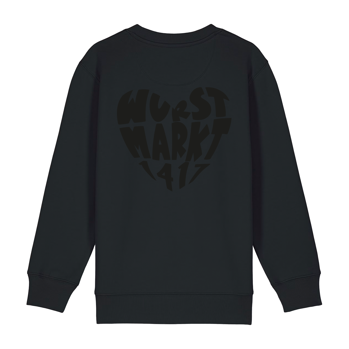 Wurstmarkt-Herz schwarz - Kinder Sweater