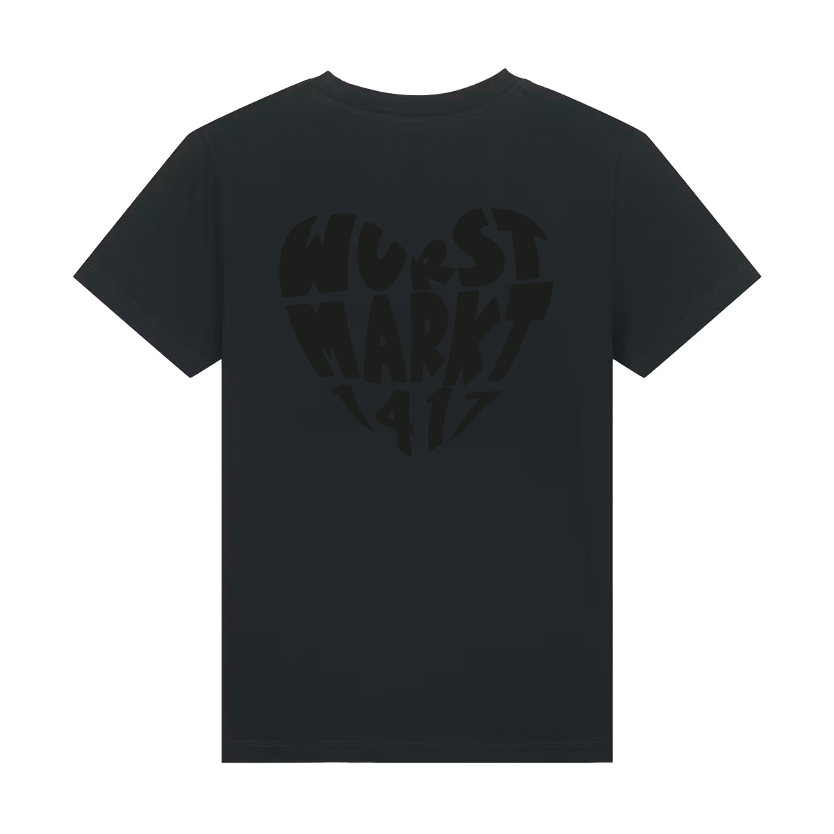 Wurstmarkt-Herz schwarz - Kinder T-Shirt