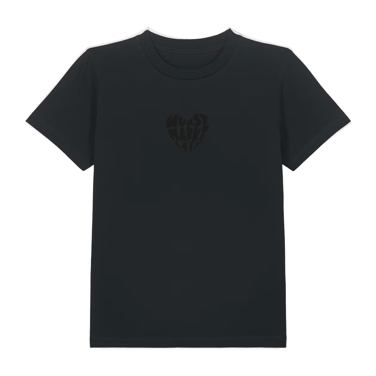 Wurstmarkt-Herz schwarz - Kinder T-Shirt