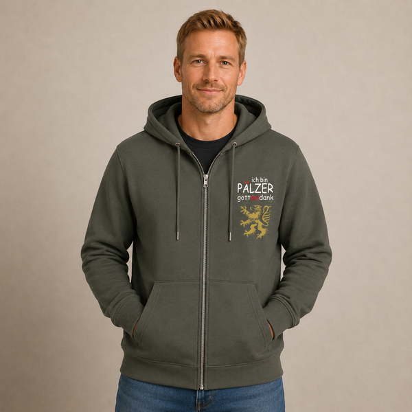 Pälzer, Gott sei Dank gold - Zip-Hoodie Unisex