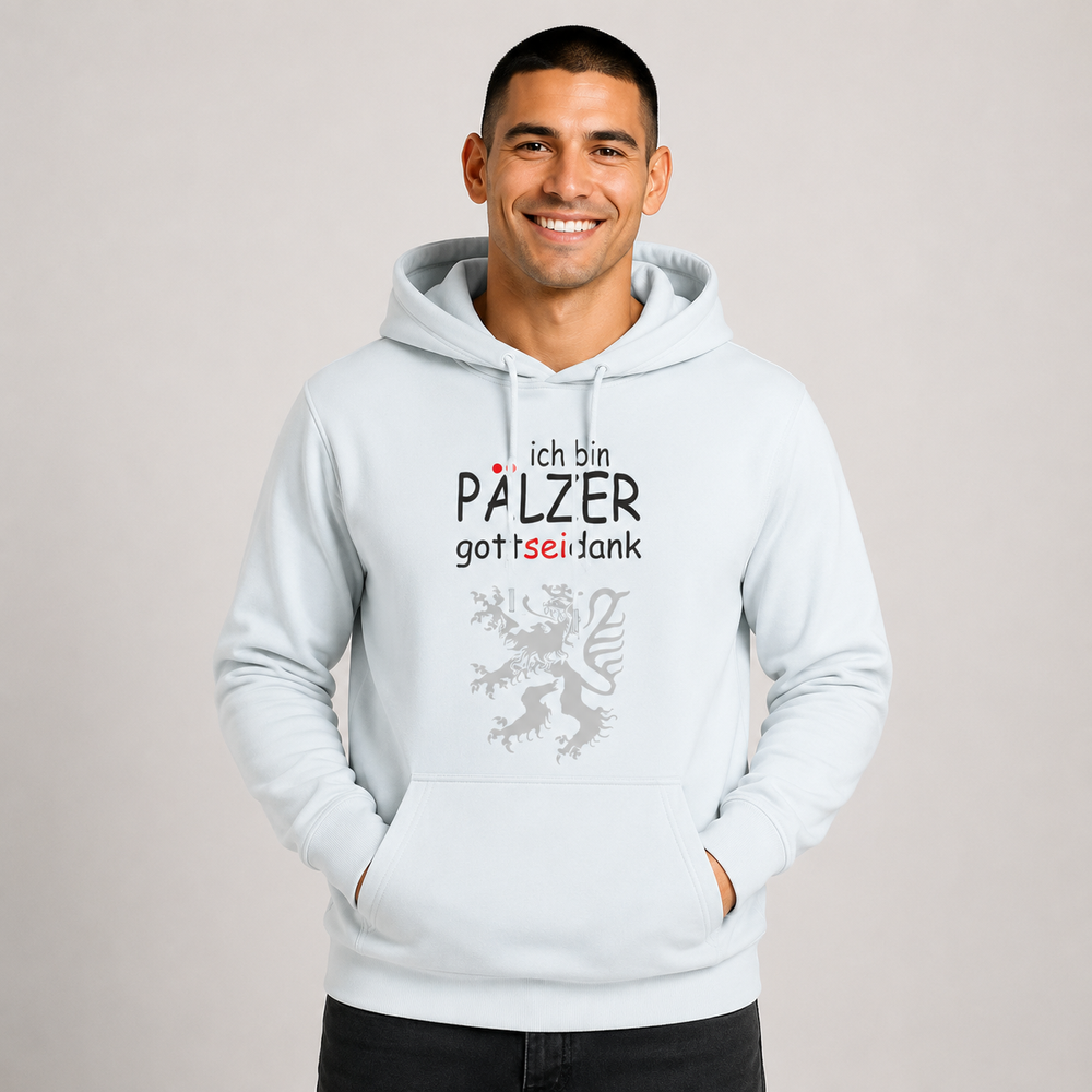 Pälzer, Gott sei Dank silber - Hoodie Unisex