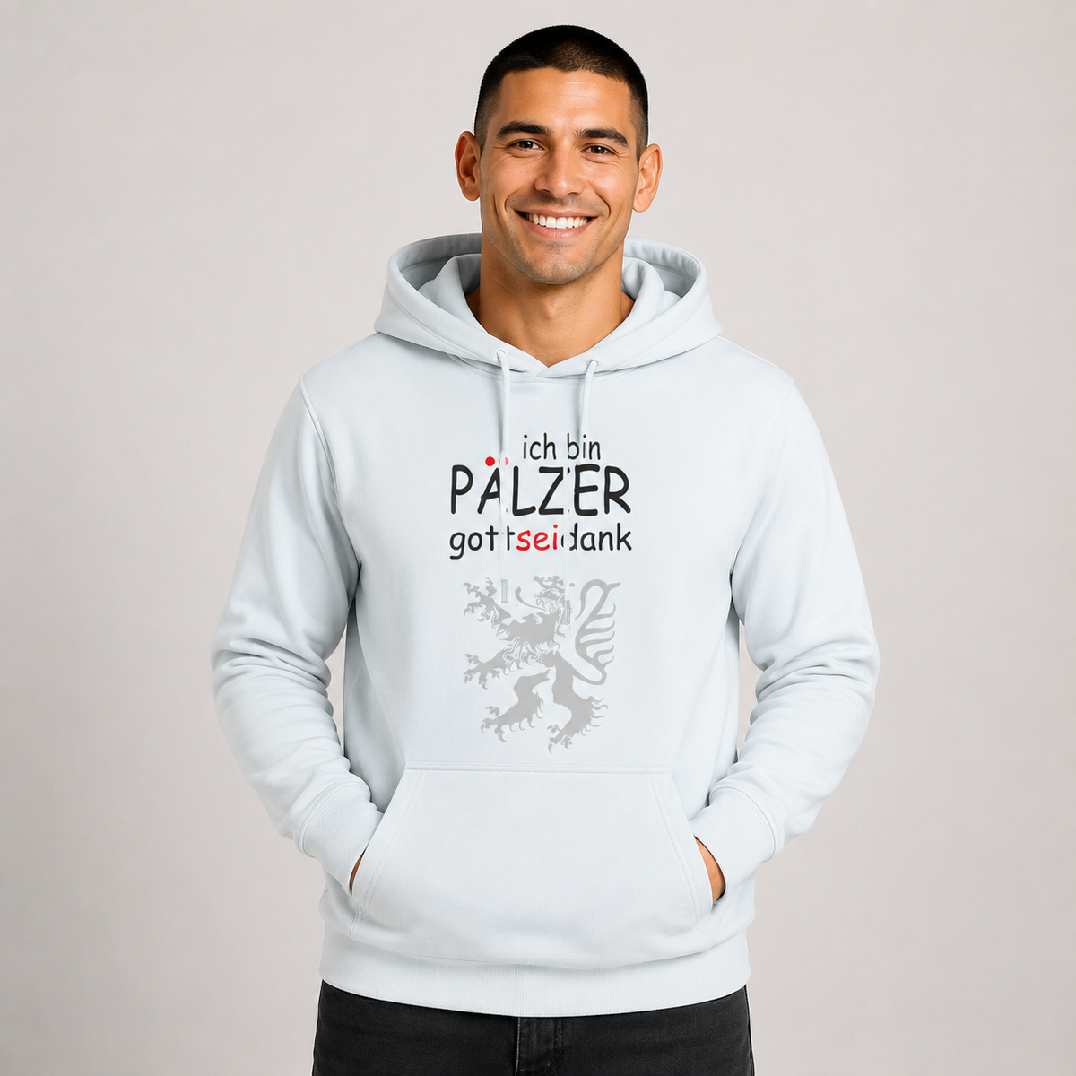 Pälzer, Gott sei Dank silber - Hoodie Unisex
