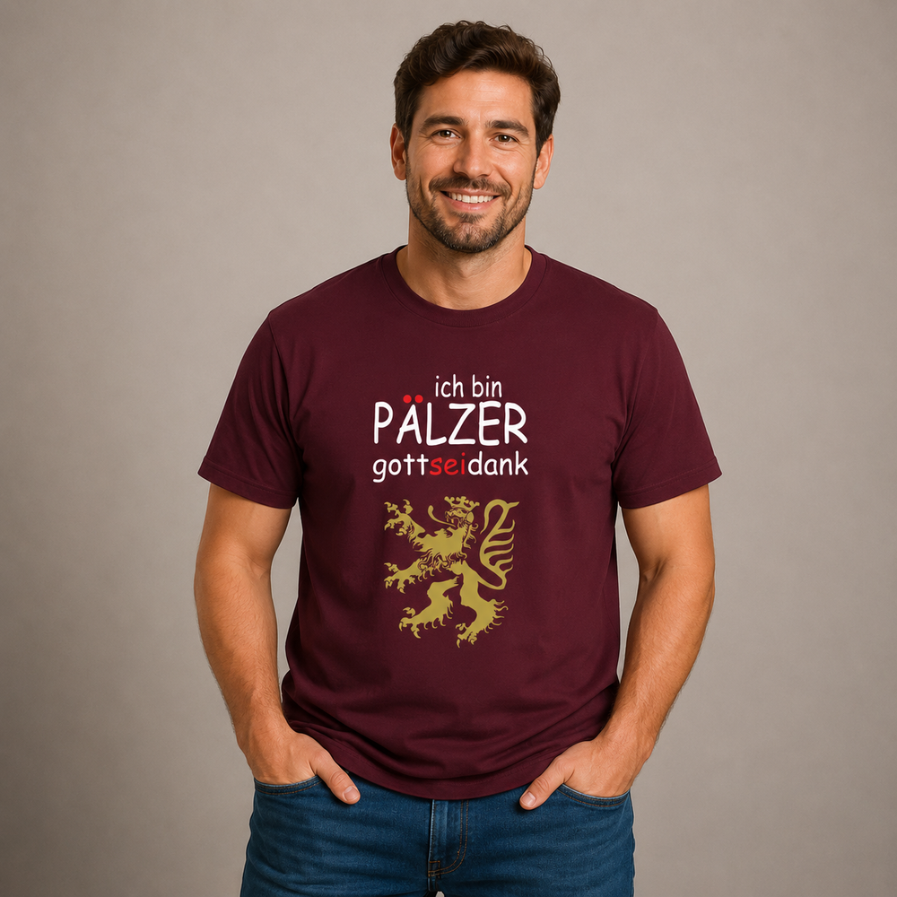 Pälzer, Gott sei Dank gold - T-Shirt Unisex