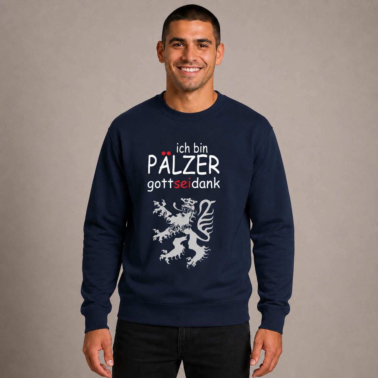 Pälzer, Gott sei Dank silber - Sweater Unisex