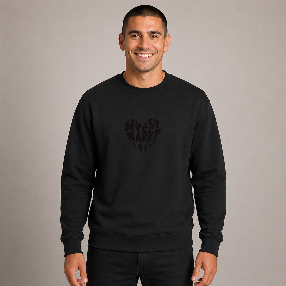 Wurstmarkt-Herz schwarz - Sweater Unisex