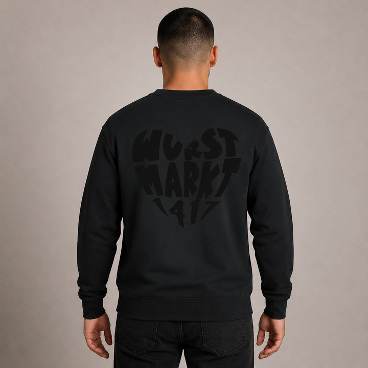 Wurstmarkt-Herz schwarz - Sweater Unisex