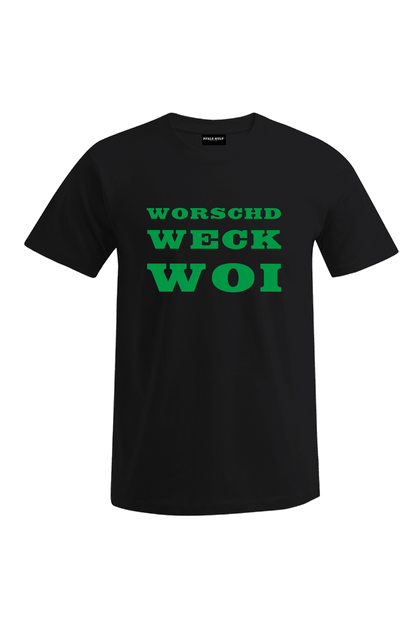 Worschd Weck Woi - Männer T-Shirt - Unisex