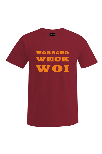 Worschd Weck Woi - Männer T-Shirt - Unisex