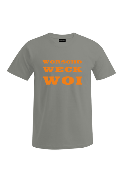 Worschd Weck Woi - Männer T-Shirt - Unisex