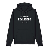 Hoodie in schwarz mit weißem Aufdruck "Gut, besser, Pälzer". 