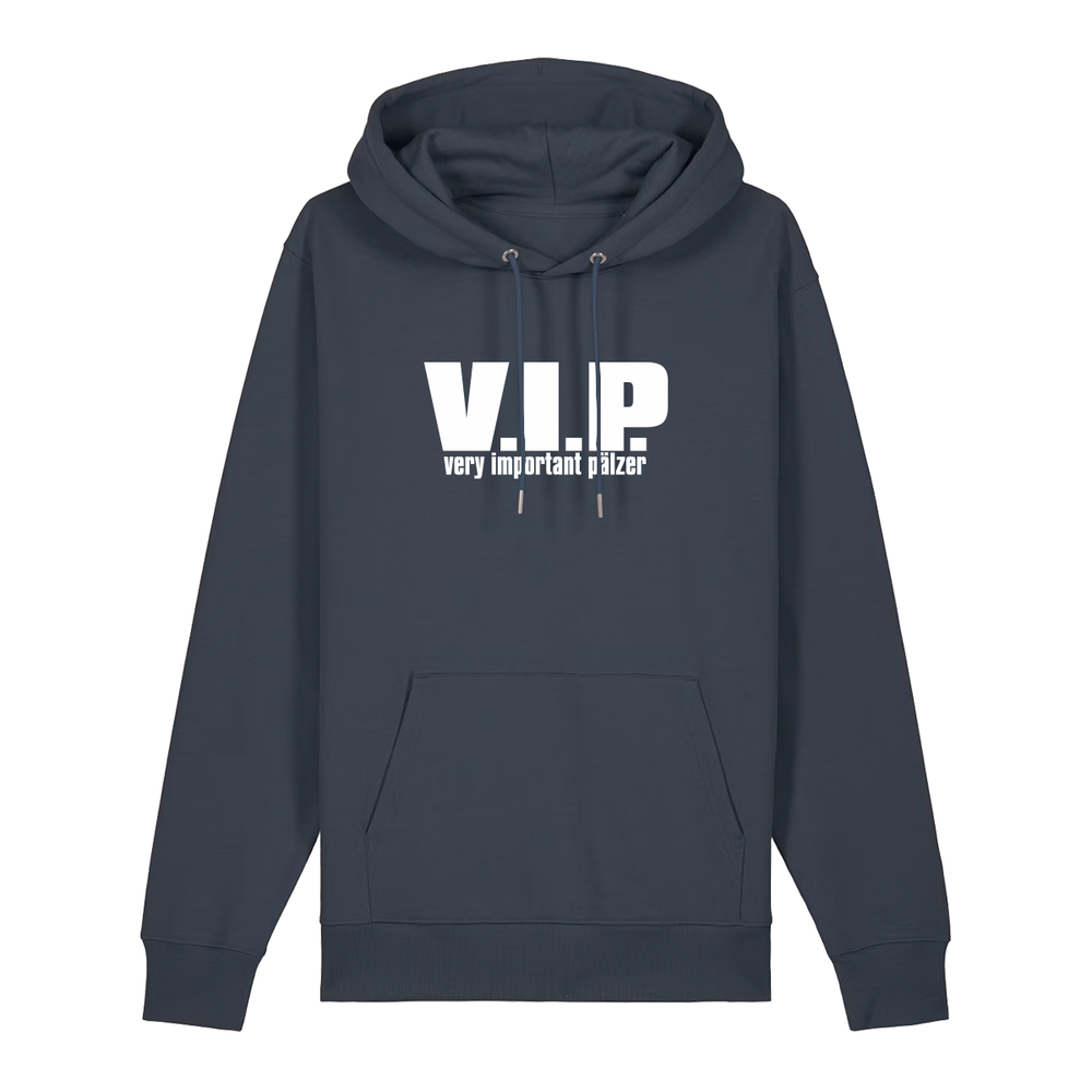 Hoodie in anthrazit mit weißem Aufdruck "VIP – Very important Pälzer". 