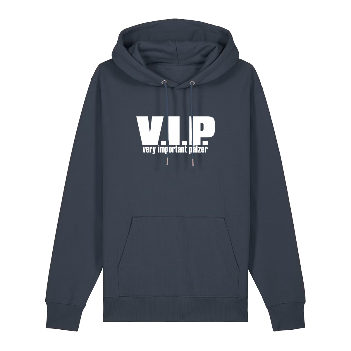 Hoodie in anthrazit mit weißem Aufdruck "VIP – Very important Pälzer". 