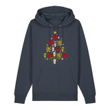 Dunkelgrauer Hoodie mit weihnachtlichem Pfalz-Kult Design in Baumform