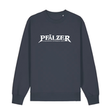 Sweater in anthrazit mit weißem Aufdruck "Pfälzer Legenden sterben nie!". 