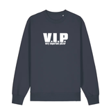 Sweater in anthrazit mit weißem Aufdruck "VIP – Very important Pälzer". 