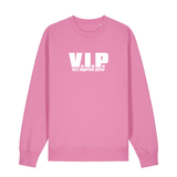 Sweater in bubbelpink mit weißem Aufdruck "VIP – Very important Pälzer". 