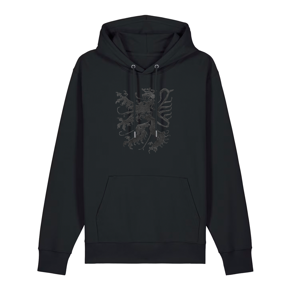 Pfälzer Löwe Hoodie Stick Unisex schwarz - Gesamtansicht
