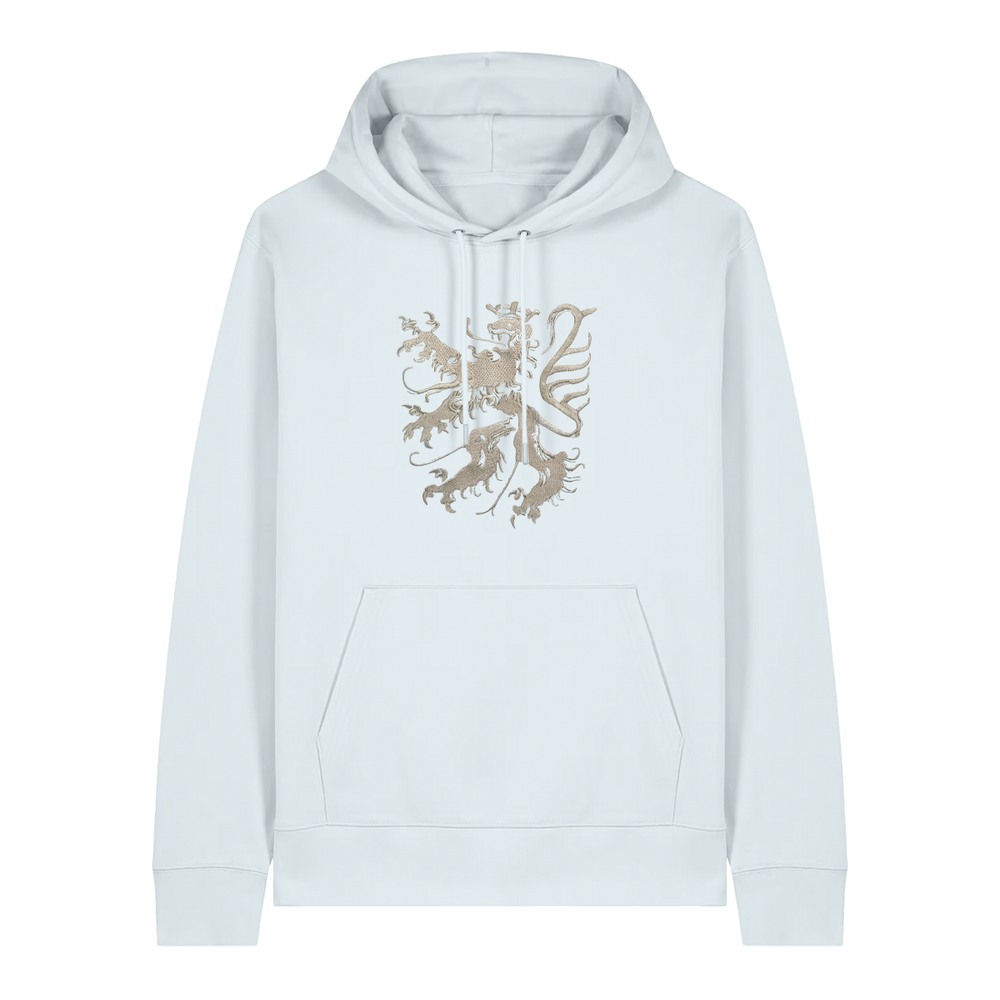 Pfälzer Löwe Hoodie Stick Unisex eisblau - Gesamtansicht