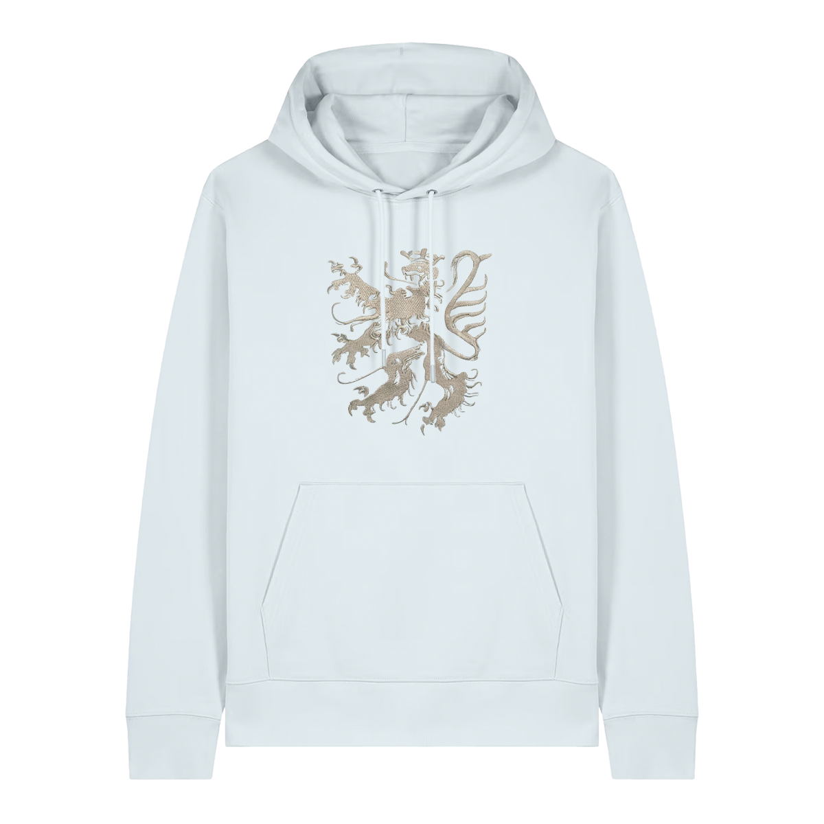 Pfälzer Löwe Hoodie Stick Unisex eisblau - Gesamtansicht