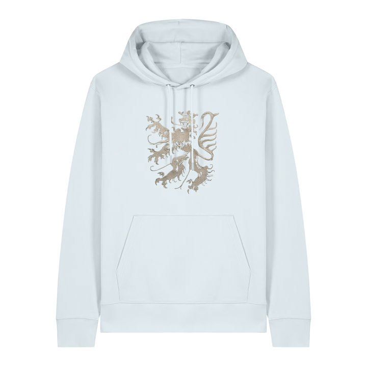 Pfälzer Löwe Hoodie Stick Unisex eisblau - Gesamtansicht